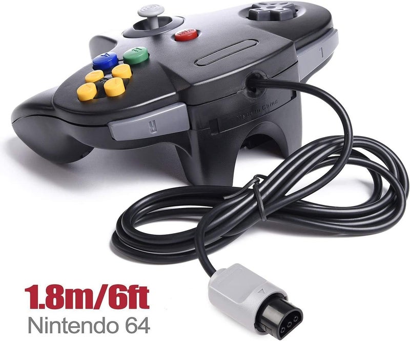 miadore N64 Classic Controller, Retro N64 64-bit Remote Gamepad Joystick for N64 Console Video Game System (Black) - Image 4